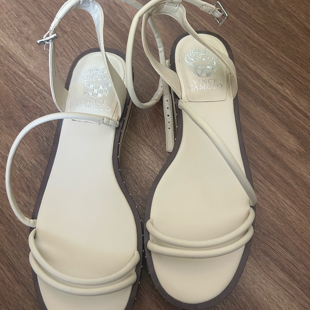 Vince Camuto Cream Sandals for Women